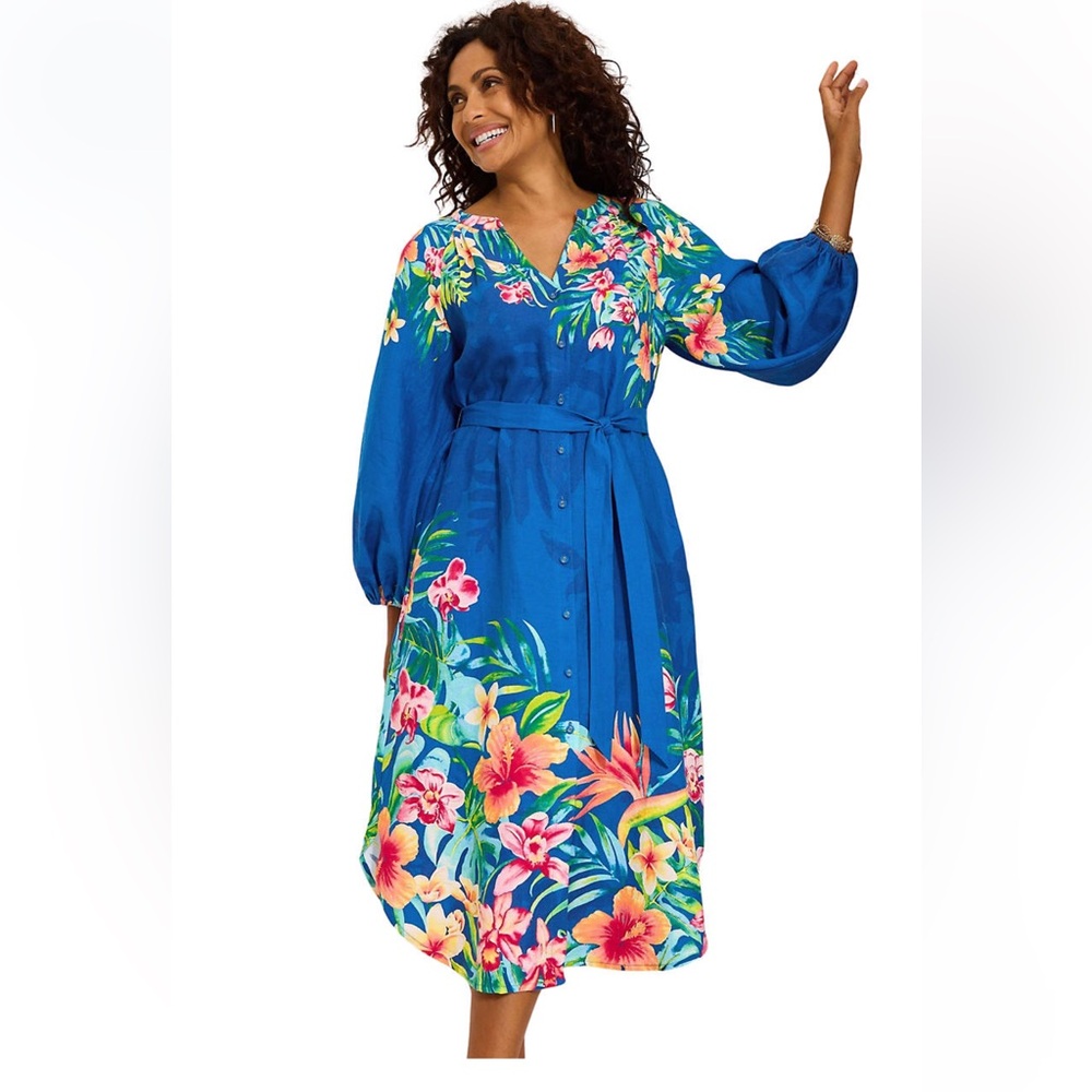 Tommy Bahama Women's Tropiflore Midi Dress Medium